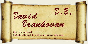 David Brankovan vizit kartica